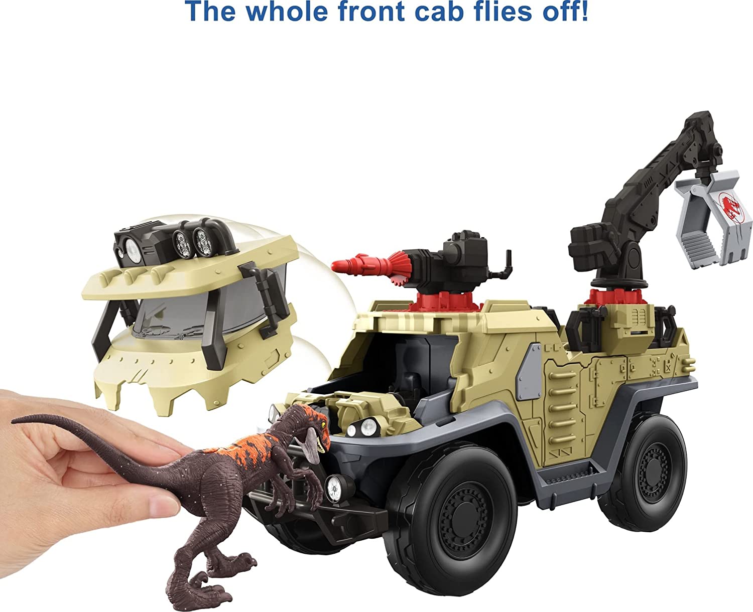 Camión De Captura Y Aplastamiento +figura de Dinosaurio