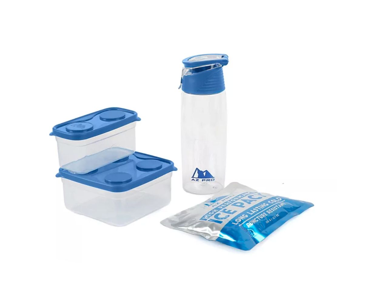 Lunchera Térmica Arctic Zone Pro Azul con recipiente y botella