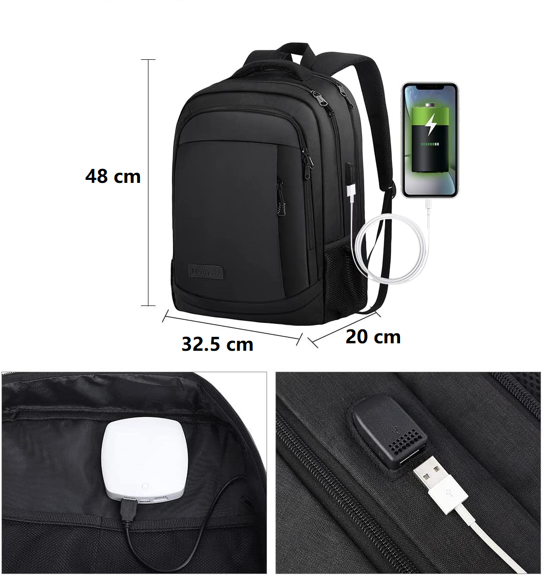 Mochila Antirrobo Para Computadora Puerto Usb Teletiendauy