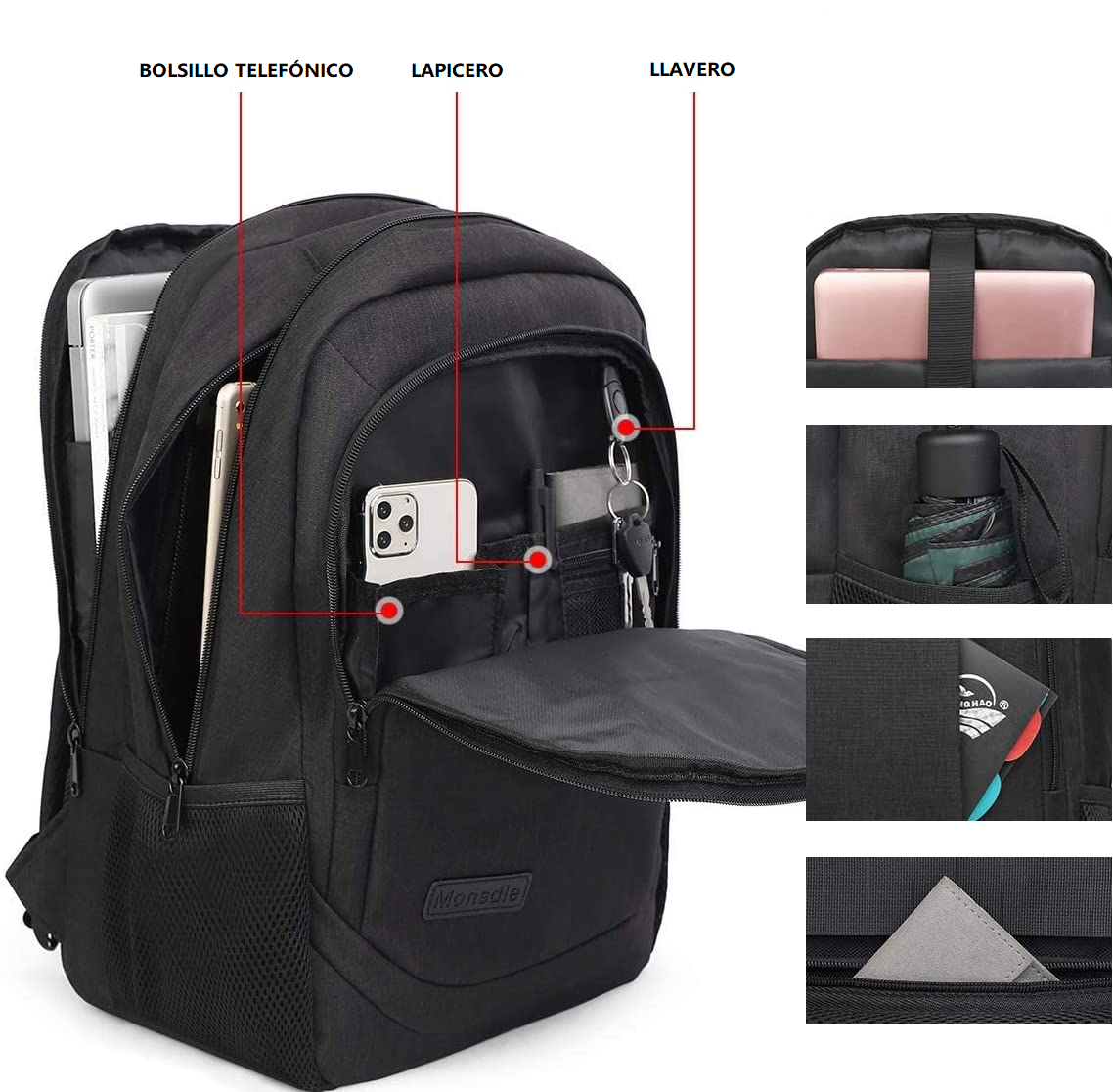 Mochila Antirrobo Para Computadora Puerto Usb Teletiendauy