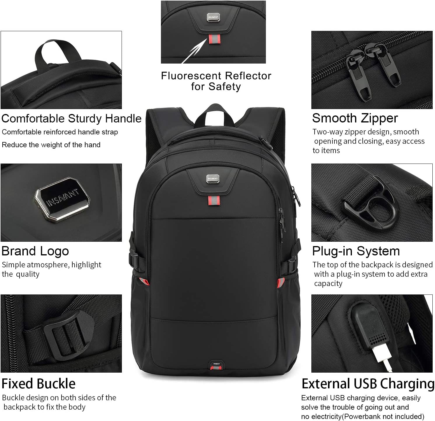 Mochila Para Compu 15 Impermeable Antirrobo Usb