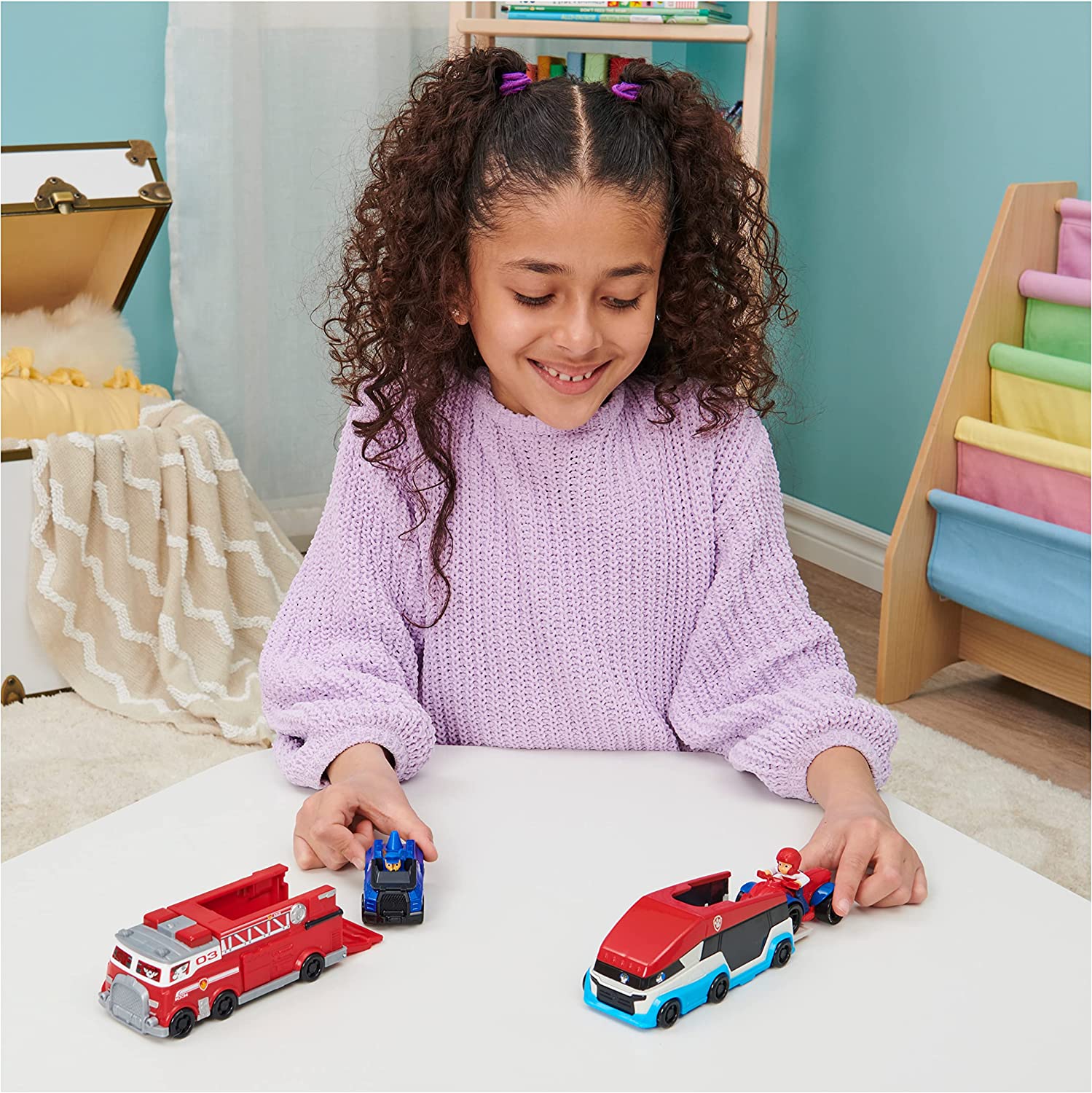 Paw Patrol Paw Patroller Y Fireretruck Set X2 con Figura