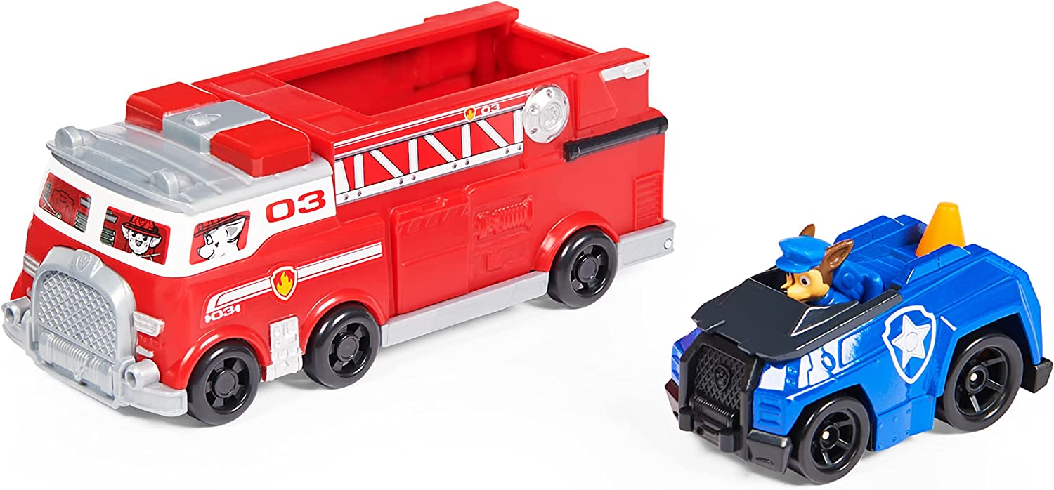 Paw Patrol Paw Patroller Y Fireretruck Set X2 con Figura